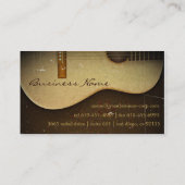 Elegante klassische GitarreVintager Grunge Visitenkarte (Rückseite)