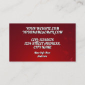 Elegante Klassische Goldene Rote Rose Visitenkarte (Rückseite)