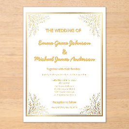 Elegante klassische Golfregion Acryleinladungen