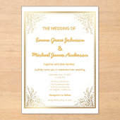 Elegante klassische Golfregion Acryleinladungen (Vorderseite)