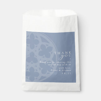 Elegante klassische gotische Kathedrale Dusty Blue Geschenktütchen