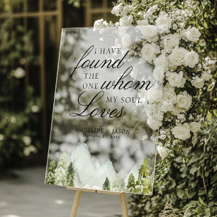 Elegante, klassische Grünwälder Hochzeiten Acrylschild
