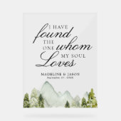 Elegante, klassische Grünwälder Hochzeiten Acrylschild (Vorderseite)