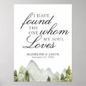 Elegante, klassische Grünwälder Hochzeiten Poster (Vorne)