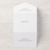 Elegante klassische Hochzeit All In One Einladung (Außenbereich)
