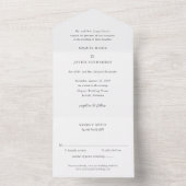 Elegante klassische Hochzeit All In One Einladung (Innen Boden)