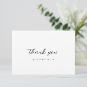 Elegante klassische Hochzeit Dankeskarte