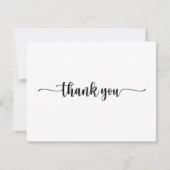 Elegante klassische Hochzeit Dankeskarte (Vorderseite)