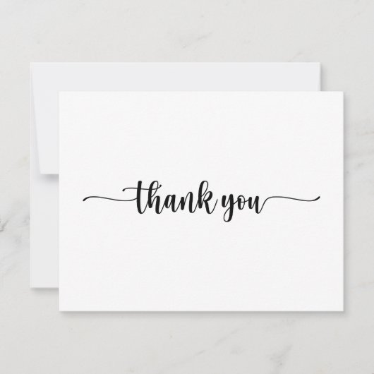 Elegante klassische Hochzeit Dankeskarte (Vorderseite)