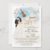 Elegante klassische Hochzeit mit Bride & Groom Pia Einladung (Vorderseite)