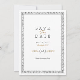 Elegante klassische Hochzeit Save the Date