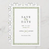 Elegante klassische Hochzeit Save the Date (Vorne/Hinten)
