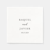 Elegante klassische Hochzeit Serviette (Vorderseite)