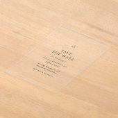 Elegante klassische Hochzeit speichern Sie das Dat Acryleinladungen (Ablage )