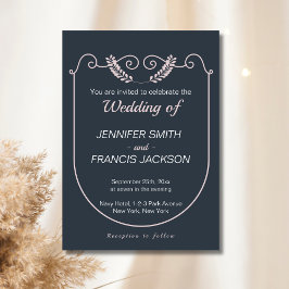 Elegante klassische Hochzeit und Blush Einladung