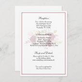 Elegante klassische Hochzeitsempfehlung Einladung (Vorne/Hinten)