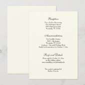 Elegante, klassische Hochzeitsempfehlung Einladung (Vorne/Hinten)