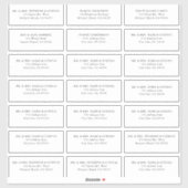 Elegante klassische Hochzeitsgäste: Labels (Blatt)