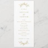 Elegante klassische Hochzeitsprogramme im Vintage- Programm (Vorderseite)