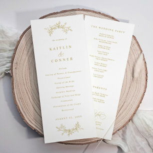 Elegante klassische Hochzeitsprogramme im Vintage- Programm