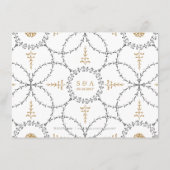 Elegante klassische Hochzeitsunterkünfte Begleitkarte (Rückseite)