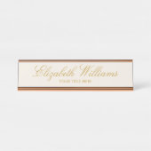 Elegante klassische Imitate Gold Custom Desk Nampl Schreibtischnamensplakette (Vorderseite )