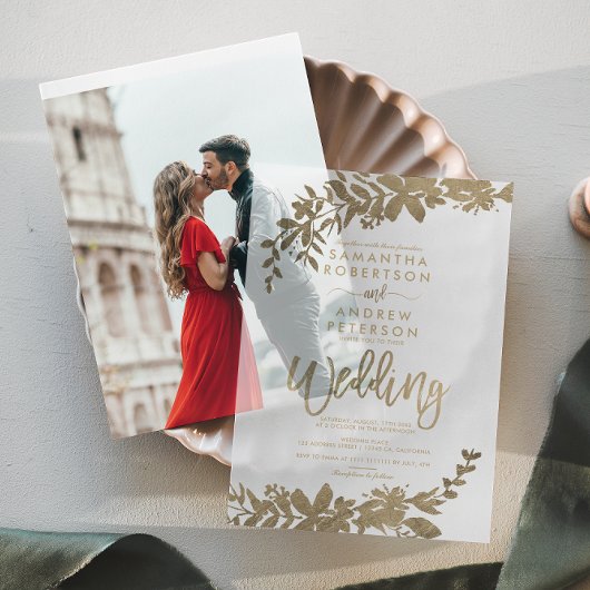 Elegante klassische Imitats Hochzeit am Loipe Pergament Einladungen