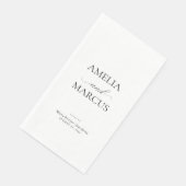 Elegante klassische Kalligrafie-Hochzeitsschrift Serviette (Ecke)