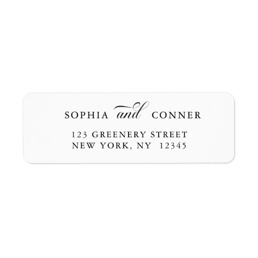 Elegante klassische Kalligraphie-Rücksendeadresse (Vorne)