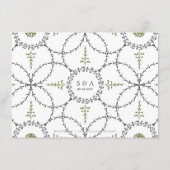 Elegante klassische Klassik Hochzeitskarte Begleitkarte (Rückseite)