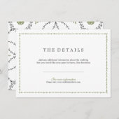 Elegante klassische Klassik Hochzeitskarte Begleitkarte (Vorne/Hinten)