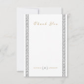 Elegante klassische klassische Hochzeit Dankeschön Dankeskarte (Vorderseite)