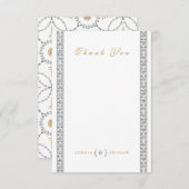 Elegante klassische klassische Hochzeit Dankeschön Dankeskarte (Vorne/Hinten)