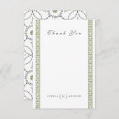 Elegante klassische klassische Hochzeit Dankeschön Dankeskarte (Vorne/Hinten)