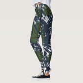 Elegante klassische Krawatte & Dye Leaf Leggings (Links)