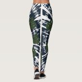 Elegante klassische Krawatte & Dye Leaf Leggings (Rückseite)