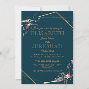 elegante klassische luxuriöse formelle Hochzeit Einladung