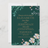 elegante klassische, luxuriöse grüne Hochzeit Einladung (Vorderseite)