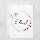 elegante klassische, luxuriöse Hochzeit mit weißem Einladung (Rückseite)