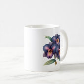 Elegante klassische marineblau und lila Orchidee Kaffeetasse (VorderseiteRechts)