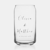 Elegante, klassische Minimalistische Hochzeit Dosenglas (Vorderseite)