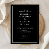 Elegante klassische Minimalistische Hochzeit Einladung