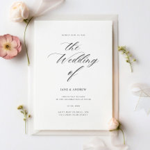 Elegante klassische Minimalistische Hochzeit