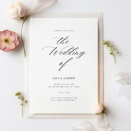 Elegante klassische Minimalistische Hochzeit Einladung