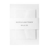 Elegante, klassische Minimalistische Hochzeit Einladungsbanderole (Vorderseite Beispiel)