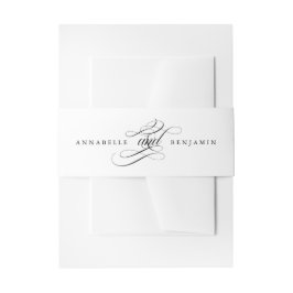 Elegante klassische Minimalistische Hochzeitseinla Einladungsbanderole