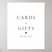 Elegante Klassische Minimalistische Karten und Ges Poster (Vorne)