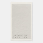 Elegante klassische moderne Typografie Gray Weddin Serviette (Vorderseite)