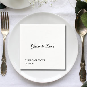 Elegante klassische Personalisierte Hochzeit Serviette