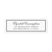 Elegante klassische Rücksendeadresse mit einfachen (Vorne)